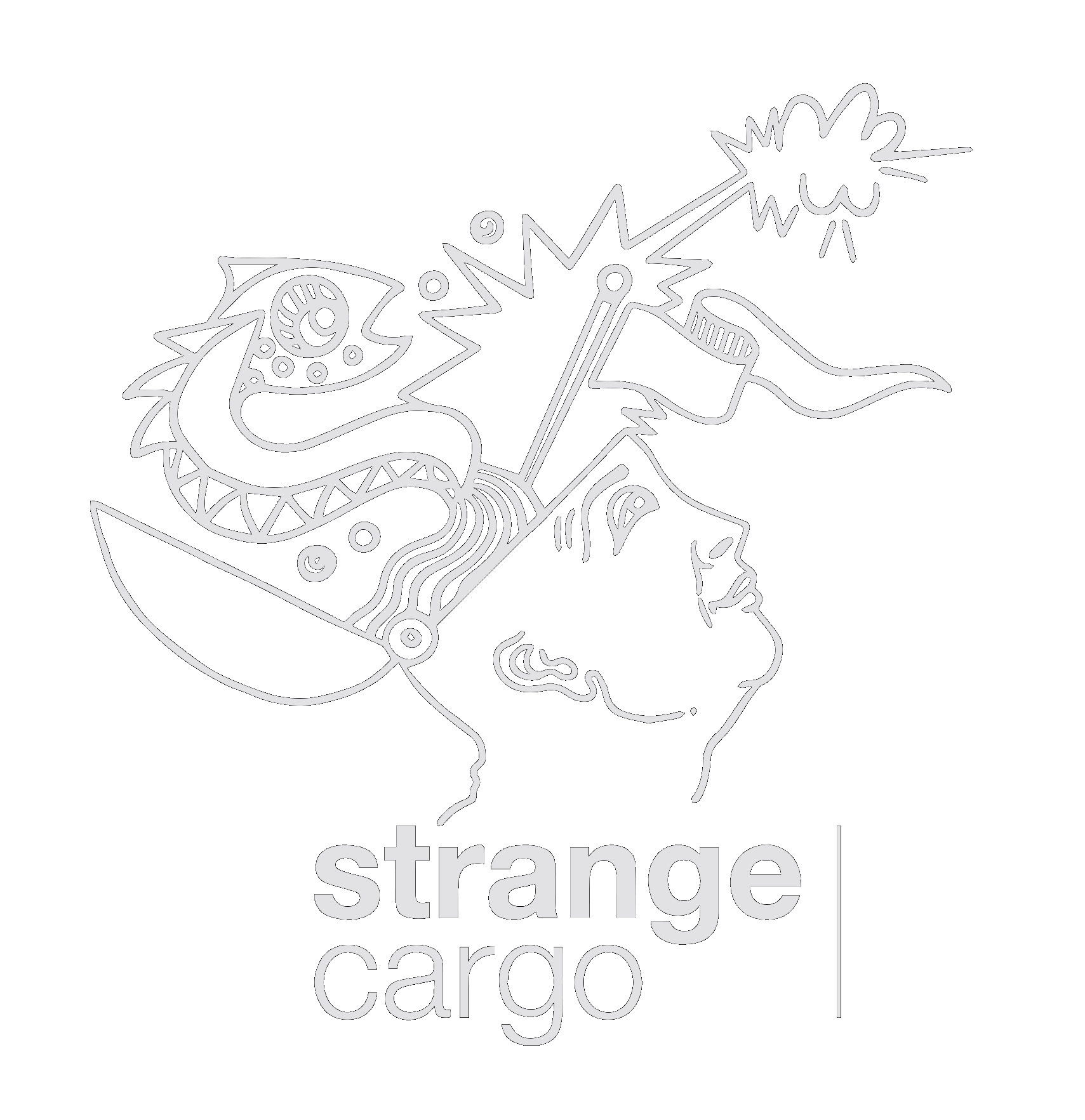 Strange-Cargo-25th-Logo white
