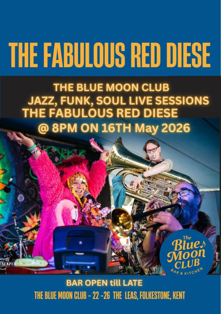 Music in May festival The Fabulous Red Diesel at The Blue Moon Club Saturday 16 MayA5 7 768x1090