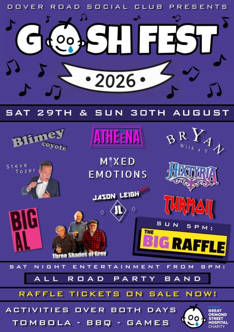 GOSH Festival Dover Road Social Club Folkestone Music Town Live Music 768x1087